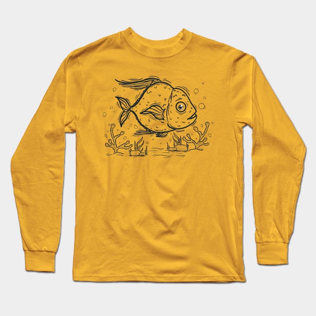 Big Fish Lovers Long Sleeve T-Shirt by Xatutik-Art